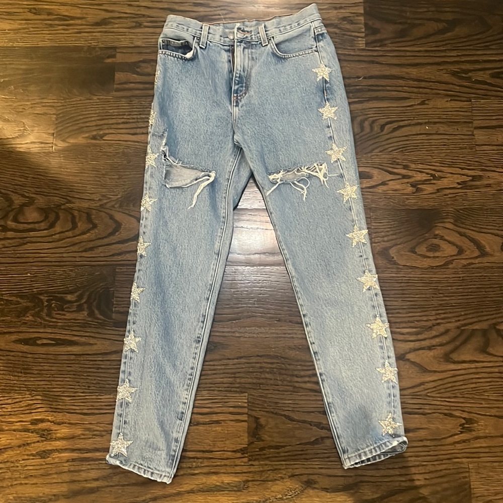 carmar ripped jeans with stars on the side